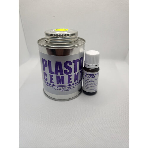Inflatable boat PVC glue 2 part 250ml kit Plasto Cement repair