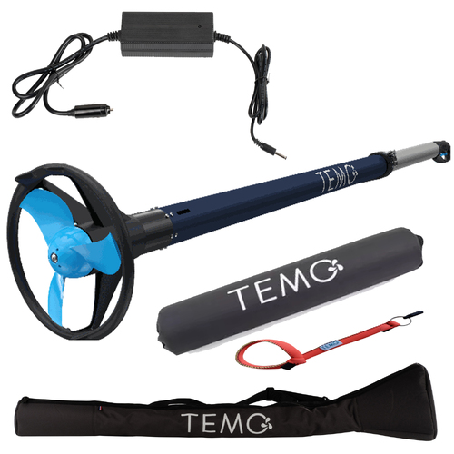 TEMO 450 ELECTRIC OUTBOARD MOTOR " ULTIMATE " PACKAGE DEAL. Includes: Carry Bag, Float, 12V Charger & Extra Safety Lanyard