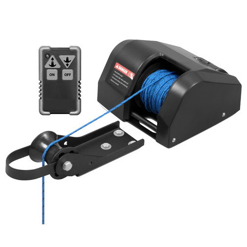 12V  Anchor Drum Winch - Wireless Remote - Model 25 Boats up to 20ft - 6m