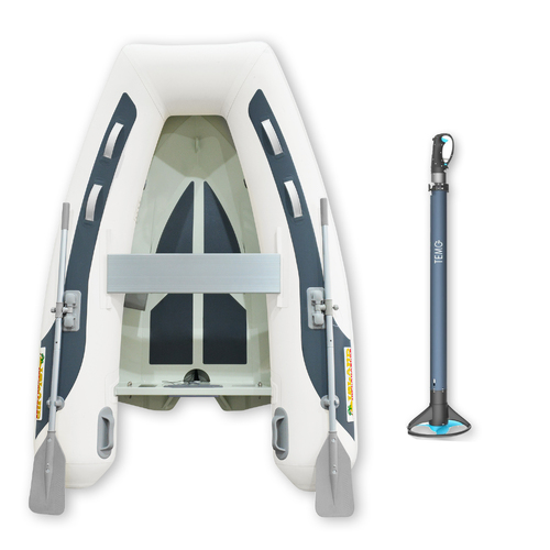 2.3m HYPALON ISLAND INFLATABLE RIB BOAT + 1.5HP TEMO ELECTRIC OUTBOARD MOTOR " UNBEATABLE PACKAGE DEAL " Aluminium Rigid Bottom & Motor Combo