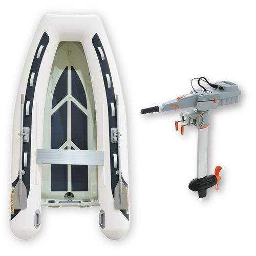 3.1m HYPALON ISLAND INFLATABLE RIB BOAT + 3HP TORQEEDO TRAVEL 1103 ELECTRIC OUTBOARD " UNBEATABLE PACKAGE DEAL " Aluminium Rigid Bottom & Motor Combo
