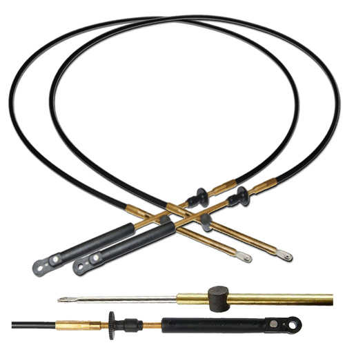 2 X (Pair) 16FT 4.9M JOHNSON EVINRUDE OMC BRP UNIVERSAL Outboard Inboard Throttle Shift Control Cable - PREMIUM Teleflex TFXtreme Style CCX20516