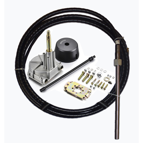Boat Steering Kit 21ft / 6.4m Cable Helm Bezel Multiflex Teleflex Morse Compatible Part #: YK7-160-21-H
