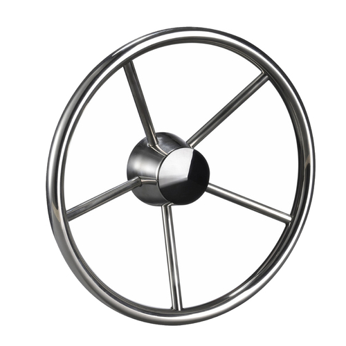 BOAT / SHIPS STEERING WHEEL STAINLESS STEEL MODEL 5-Spoke 13.4"-340mm 3/4" Shaft Marine YK7-161-C